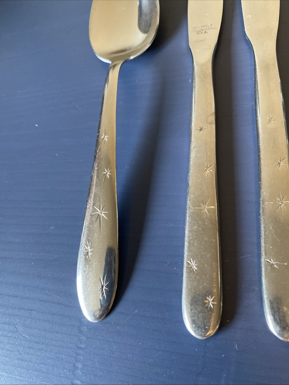 Mar-Crest Atomic Starburst Flatware Lot Mid Century