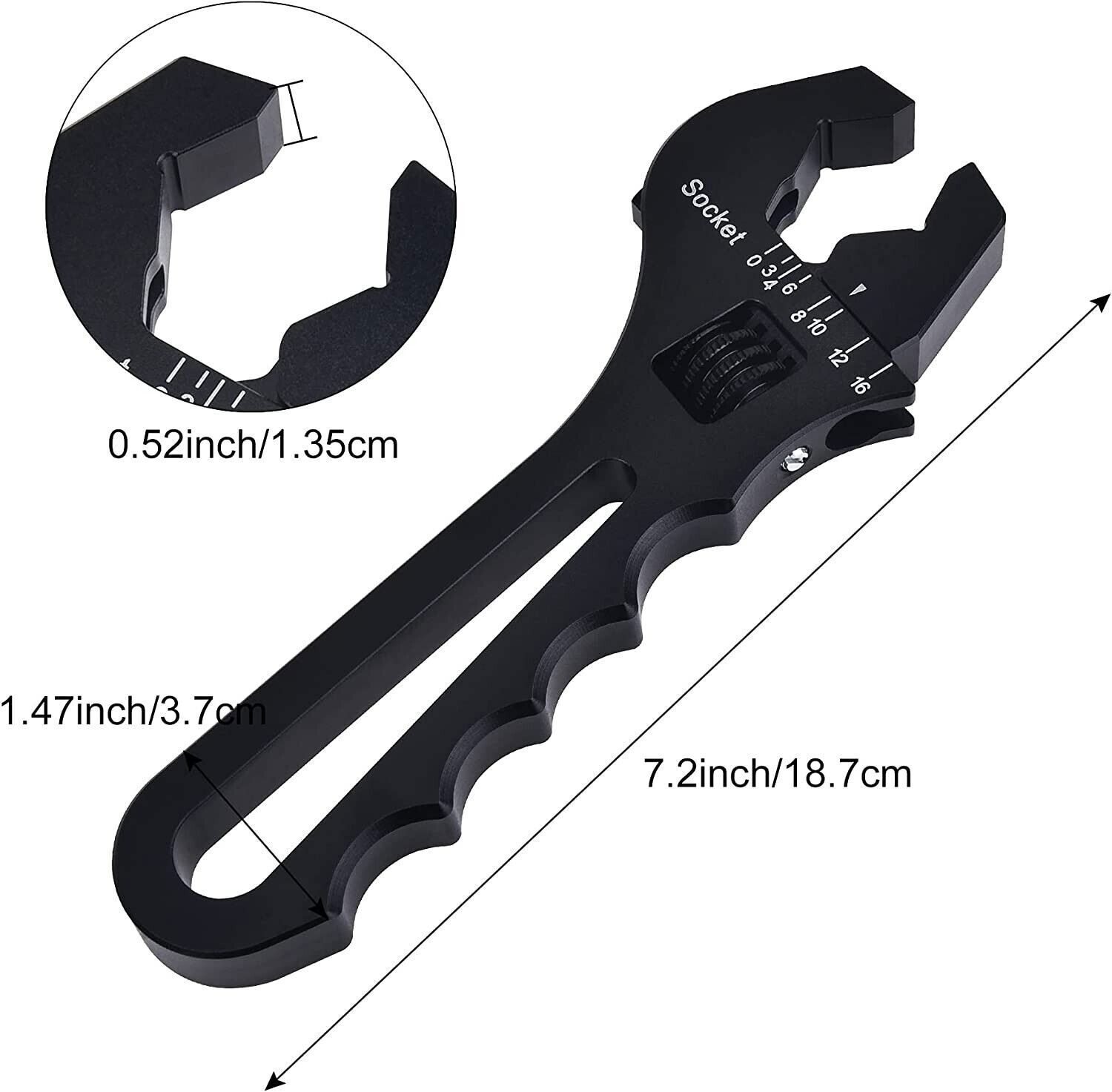BDFHYK 2PCS Adjustable Wrench Aluminum Tool Spanner 3AN-16AN for Hose Fitting