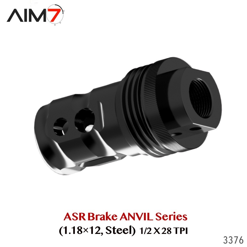 AIM7 ANVIL BRAVO Muzzle Brake 1/2x28 Threads 1-1/8x12