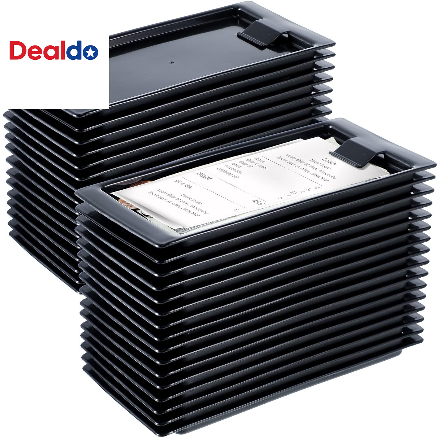 Black Check Holders, Check Presenters for Restaurants, Trays Guest, Tip Trays Wa