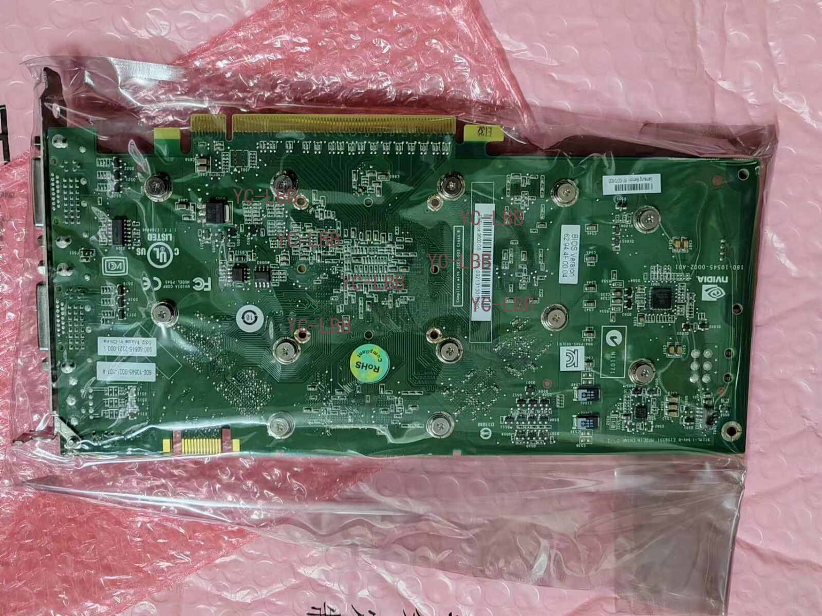 NVIDIA Geforce 9600GS Graphics card Initial D6 D7 D8