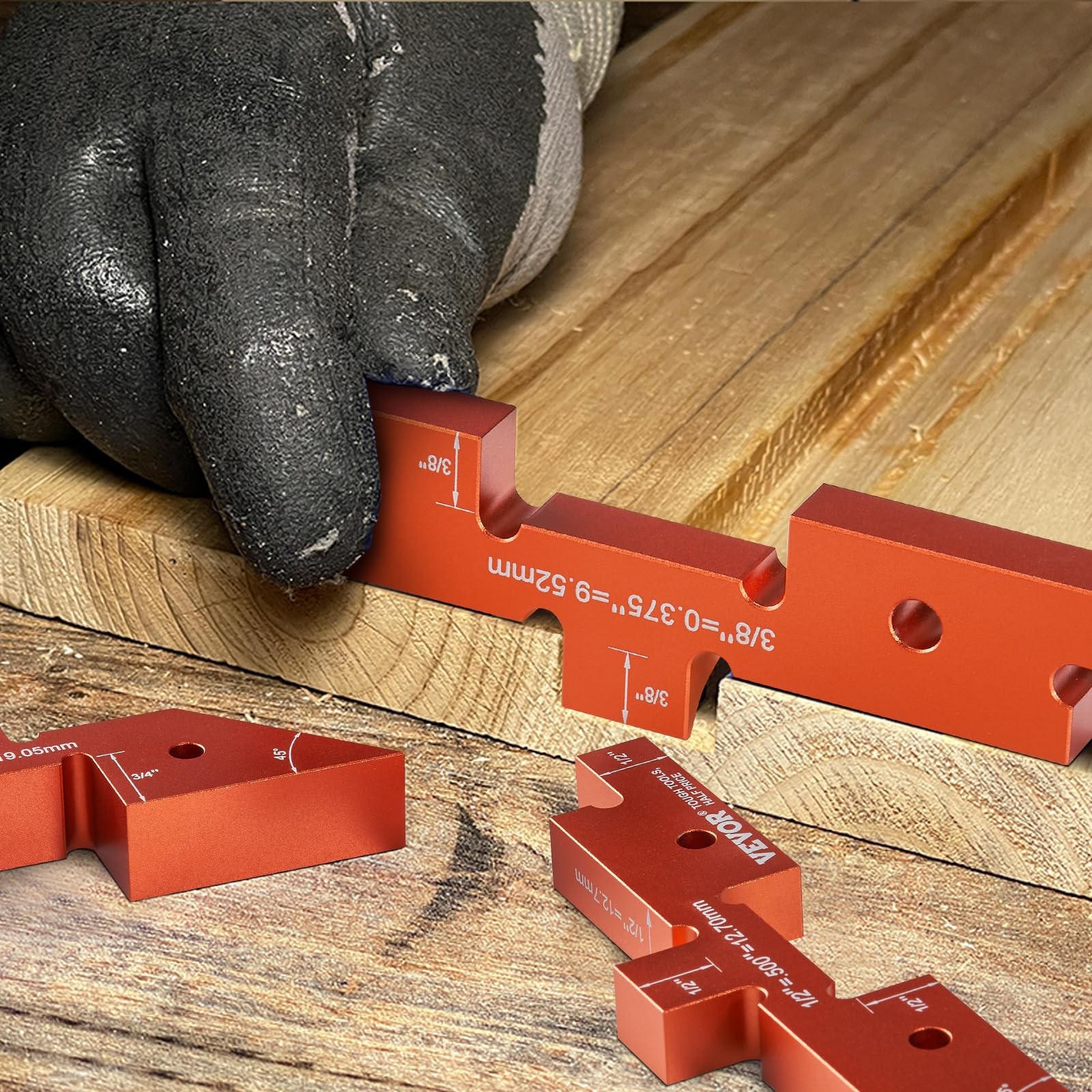 VEVOR 16-Piece Precision Height Gauge Block Set Woodworking Tools
