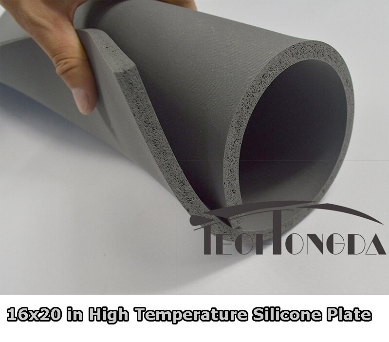 Black Heat Press Replacement High Temperature Pad 16"x20" 0.31" Silicone Pad