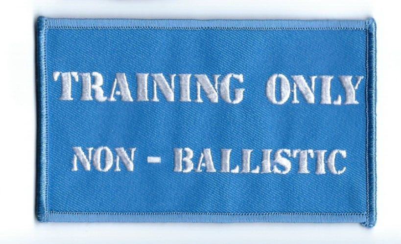 TRAINING ONLY NON - BALLISTIC 5" X 3" patch - NEW!