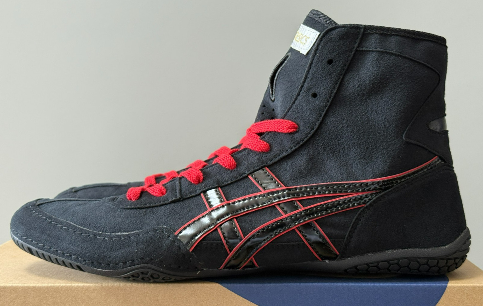 Asics Wrestling Shoes EX-EO special order 1083A001 Black x Black x Red