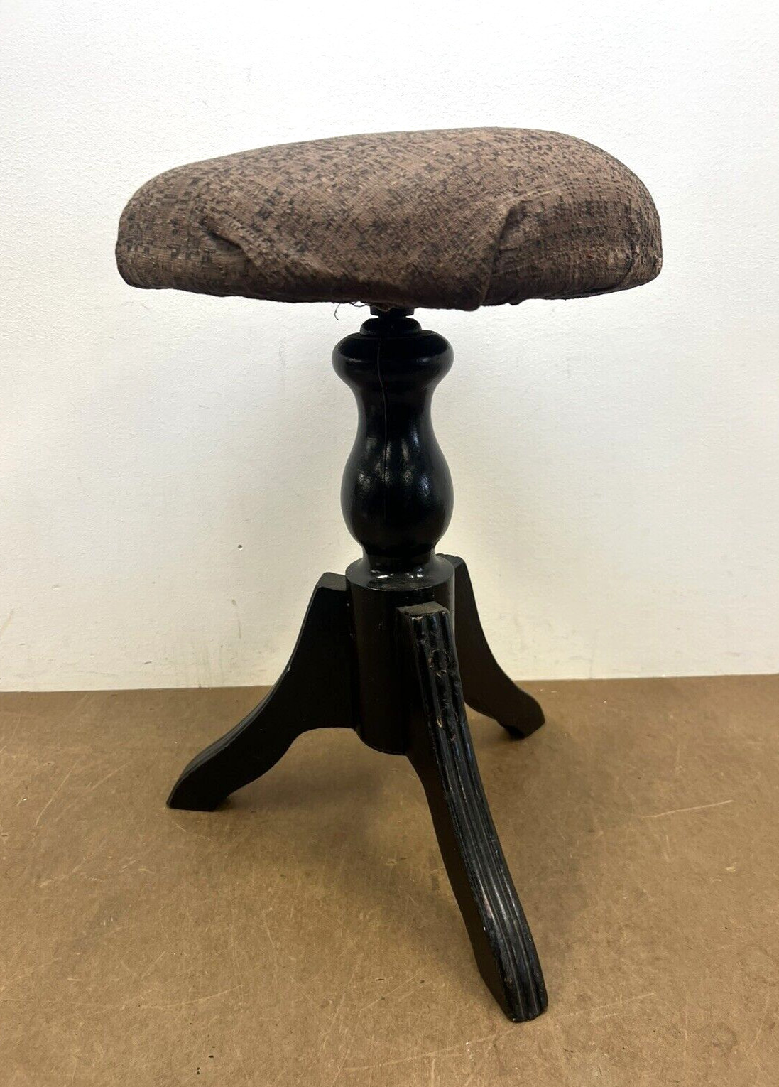 Vintage WOOD PIANO STOOL organ victorian wooden seat antique old carved eastlake