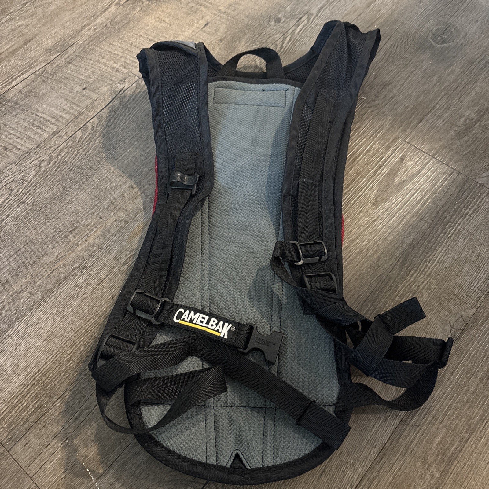CamelBak Classic Hydration Backpack Pack Gray Red Hiking Cycling Pack Only