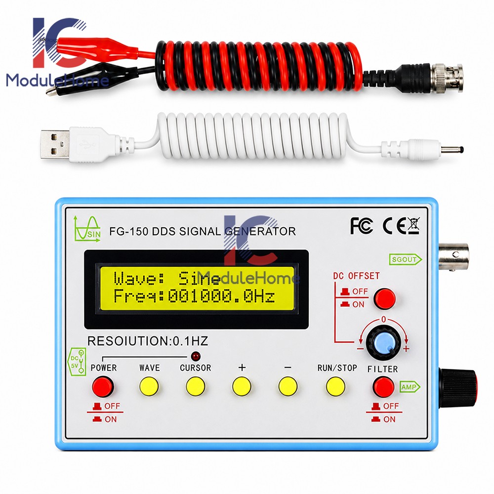 FG-150 DDS High-Precision Frequency Signal Generator with 15 Adjustable Waveform