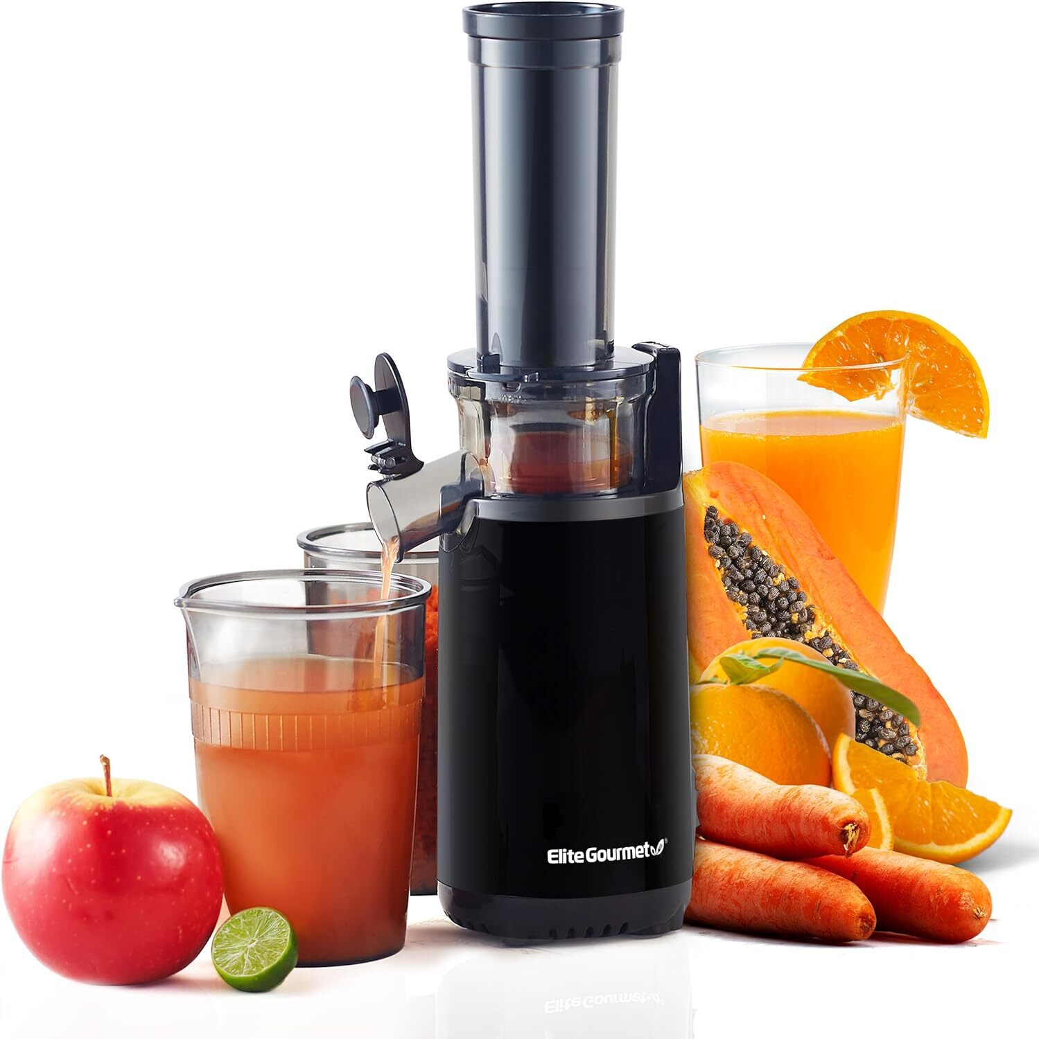 Extractor De Jugo De Prensa En Frío Compacto Que Ahorra Espacio Con Taza De Jugo