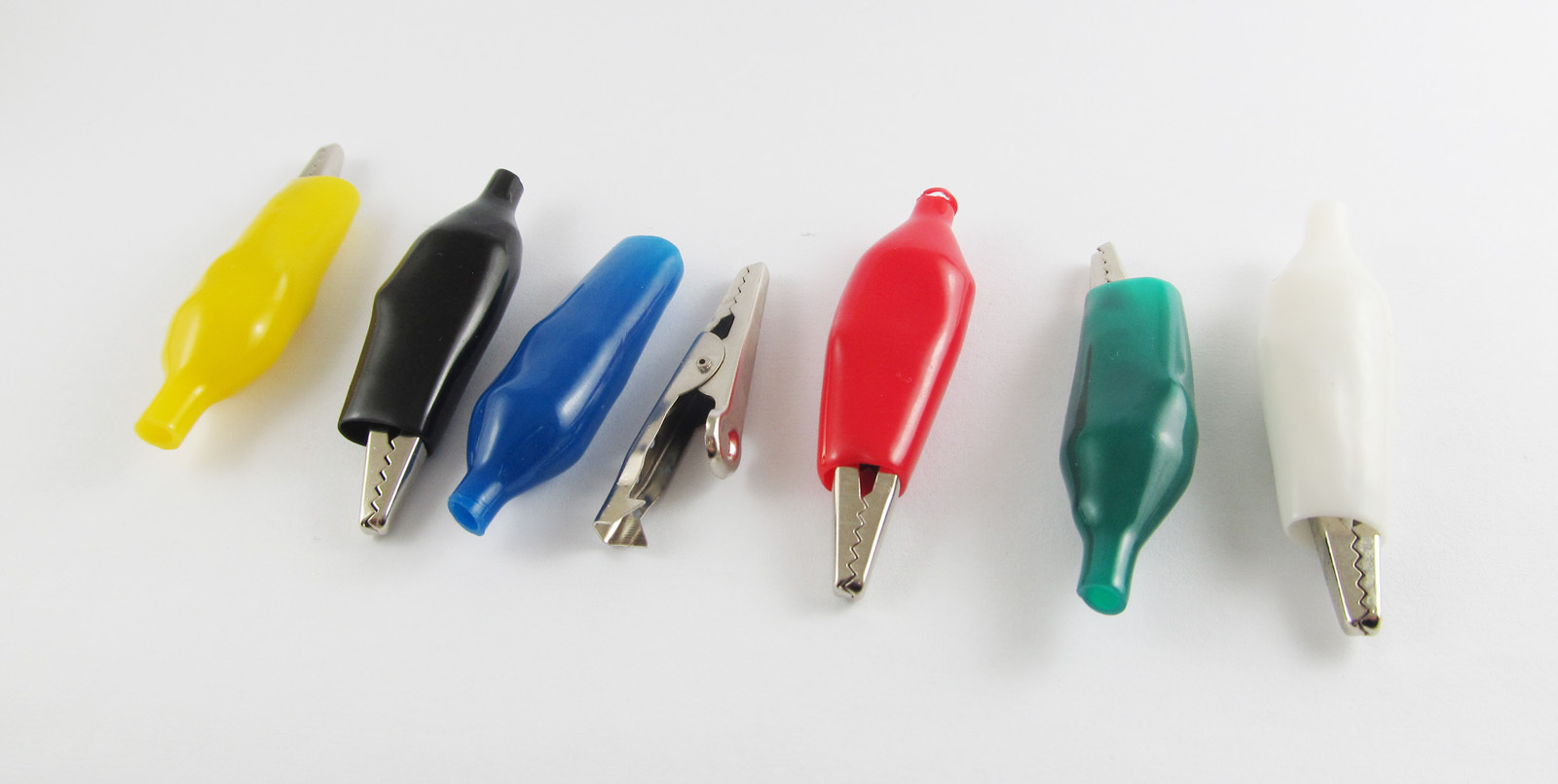 6pcs Battery Clamp Test Probe Alligator Clip With Boot Large Size 45mm 6 Colors