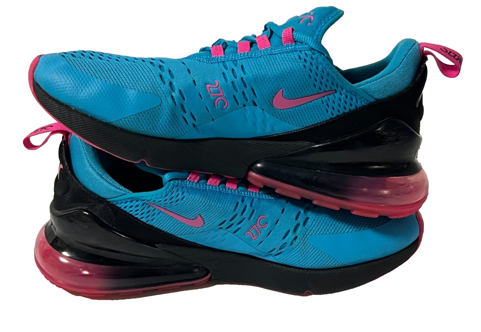 Nike Air Max270 South Beach BV6078400 Mens 9 Blue Running Shoes (No Insoles)