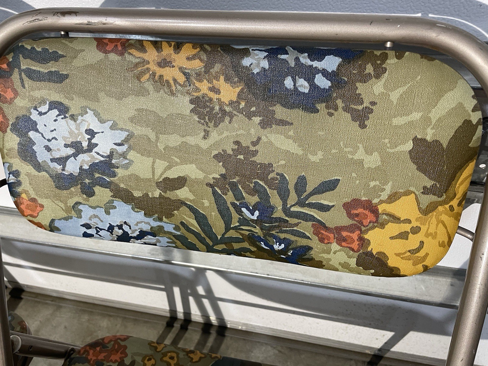Samsonite 4 Folding Chair Set Padded Green Floral 1960s MCM Flower Power 1674