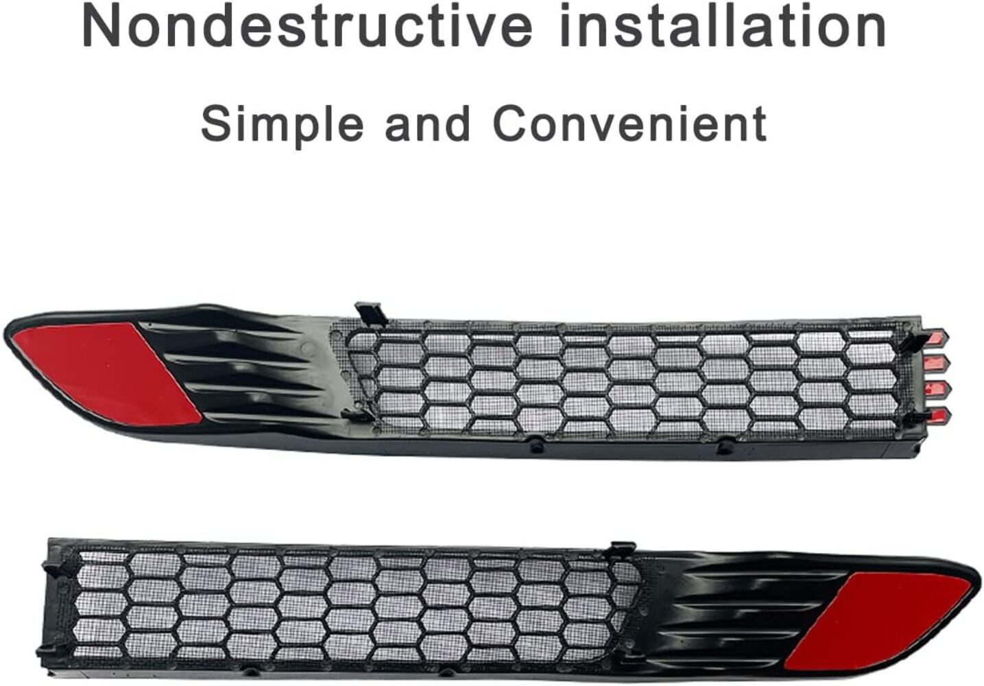 Tesla Model Y Front Grille Mesh Guard Inserts, Snap-In Installation, 2020-2024