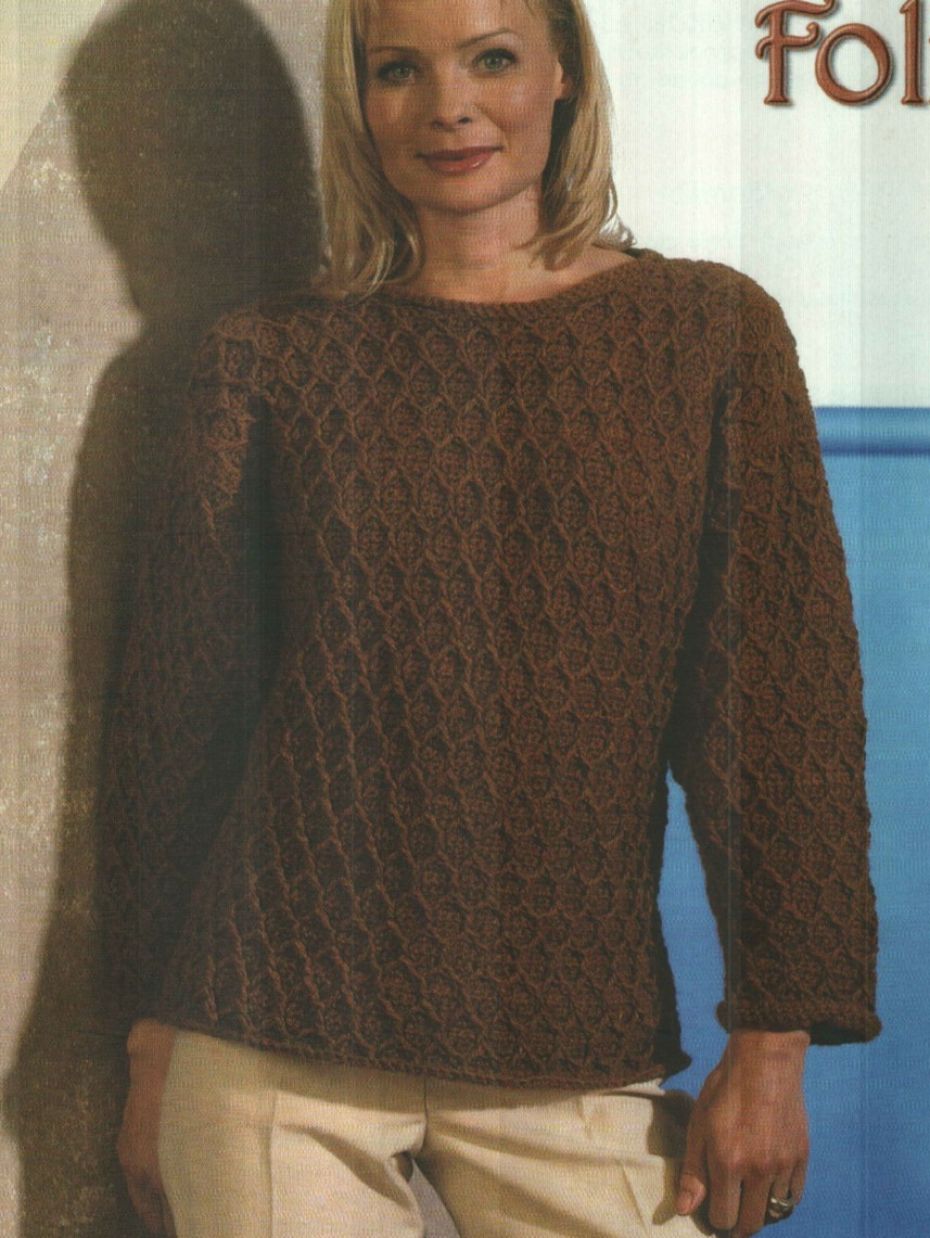 FALL FOLIAGE SWEATER 5 SIZES WOMEN'S CROCHET PATTERN INSTRUCTIONS
