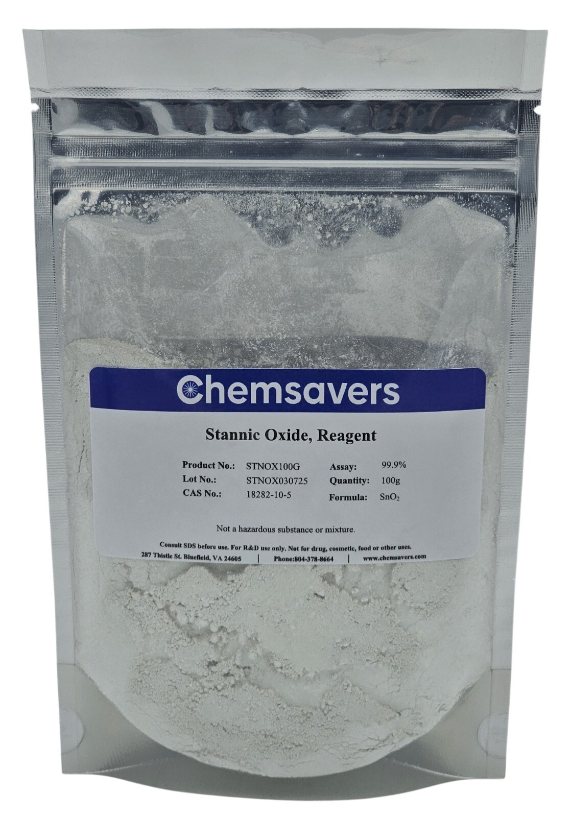 Stannic Oxide, Reagent, 99.9%, 100g
