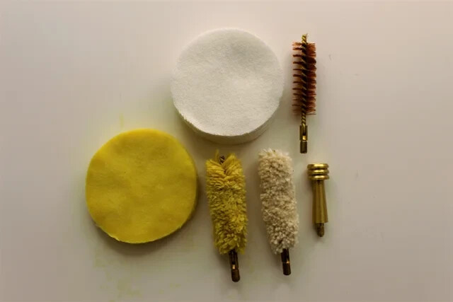 .50 CAL. BLACK POWDER CLEANING PAK / EMSSPK50 / PATCHES,MOPS,BRUSH, & BRASS JAG