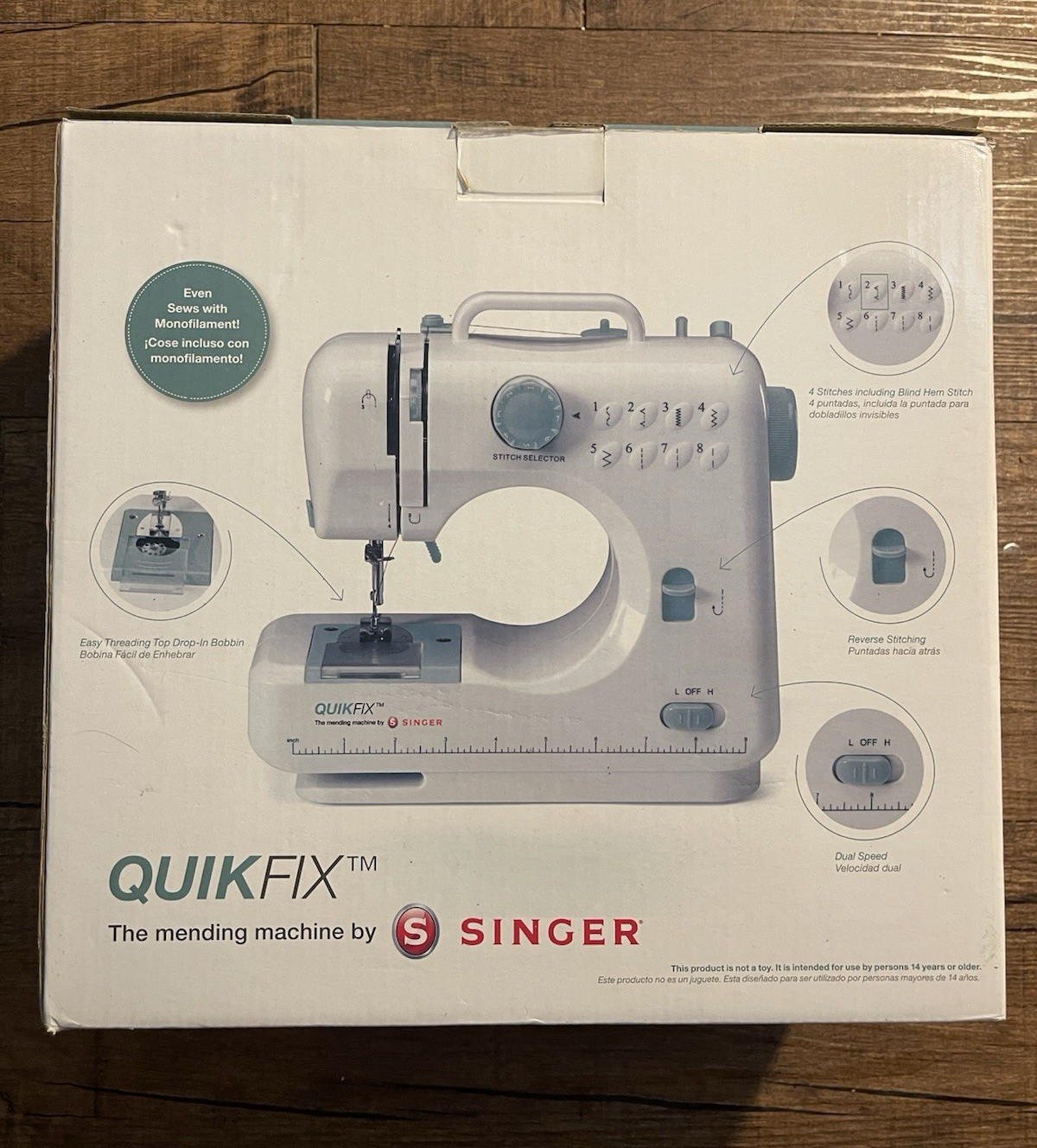 SINGER QuikFix Portable Handheld Mending Machine Dual Speed Reverse