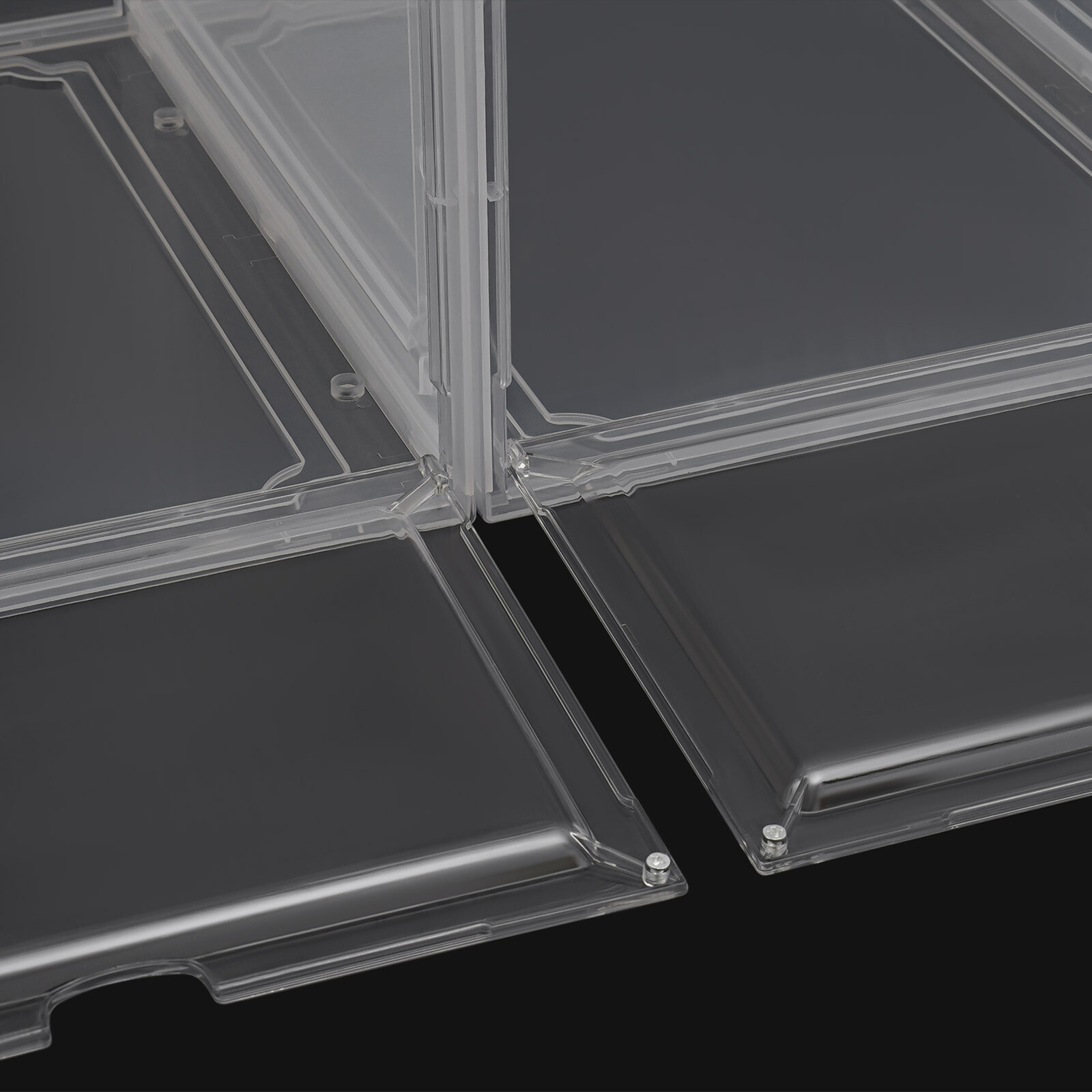 12PCS Shoe Containers Transparent-Front Door Open Acrylic Shoe Display Cabinet