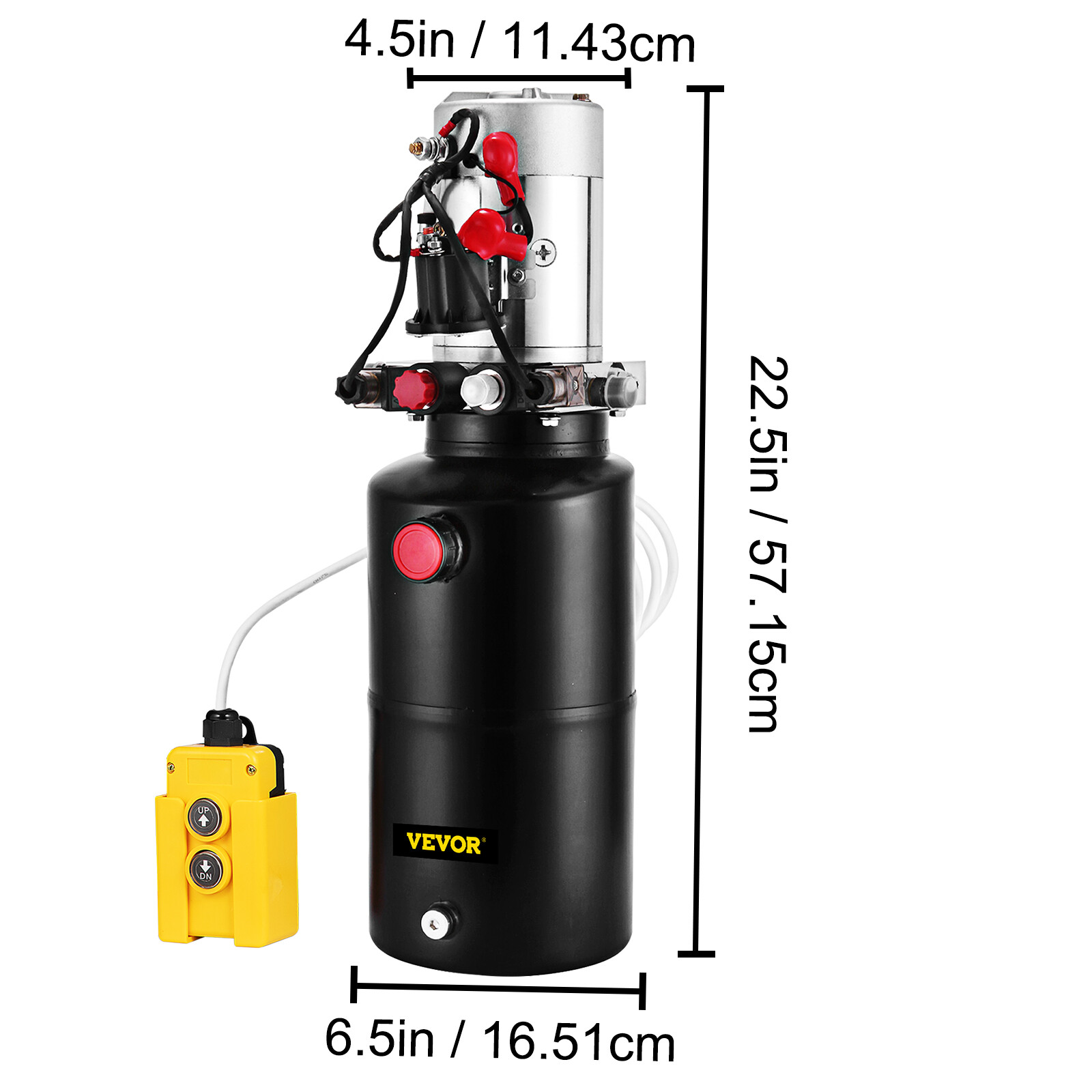 8 Quart Hydraulic Pump Double Acting 12V DC Hydraulic Power Unit Remote Control