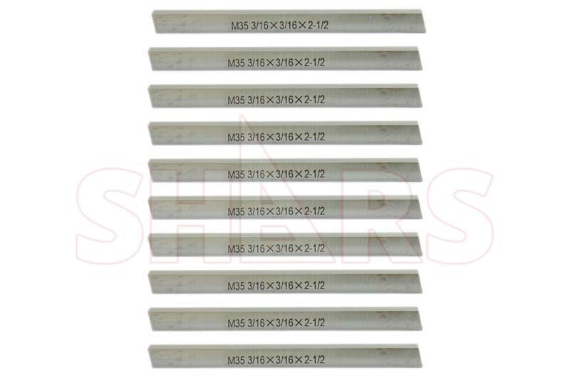 Shars 10pcs 3/16" x 3/16" x 2-1/2" M35 5% Cobalt Square Tool Bits New !{