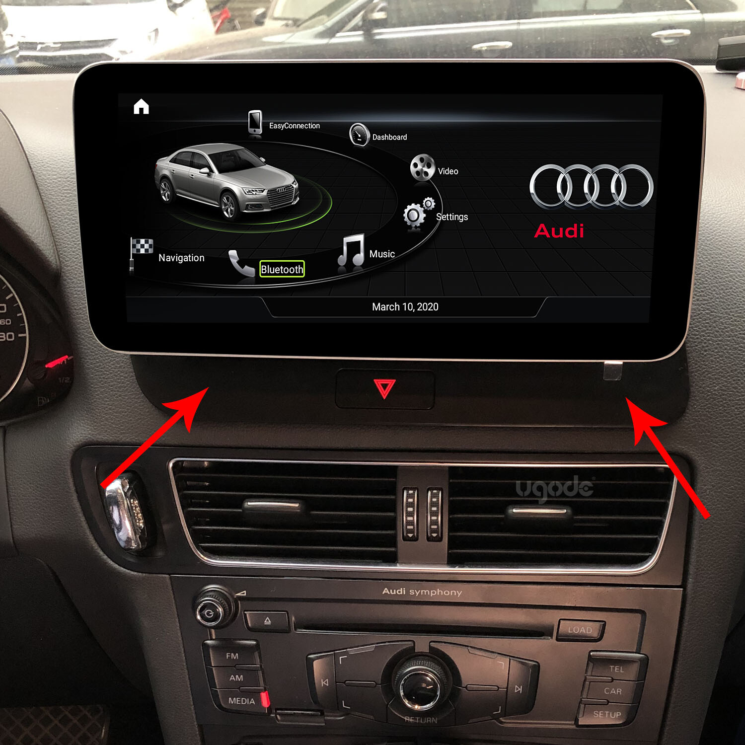 Ugode Plastic Frame Base Stand Bracket for Audi Q5 Android Screen
