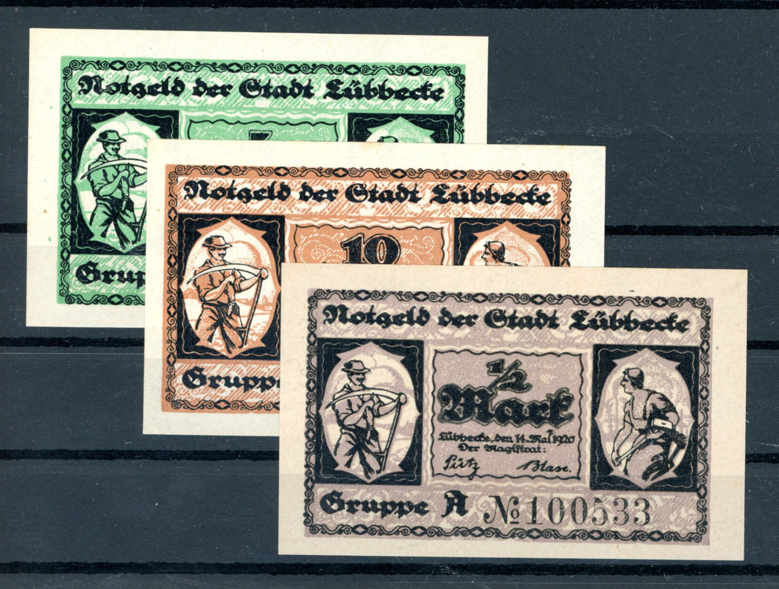 Lübbecke 3 Bills Emergency Money 2/22445