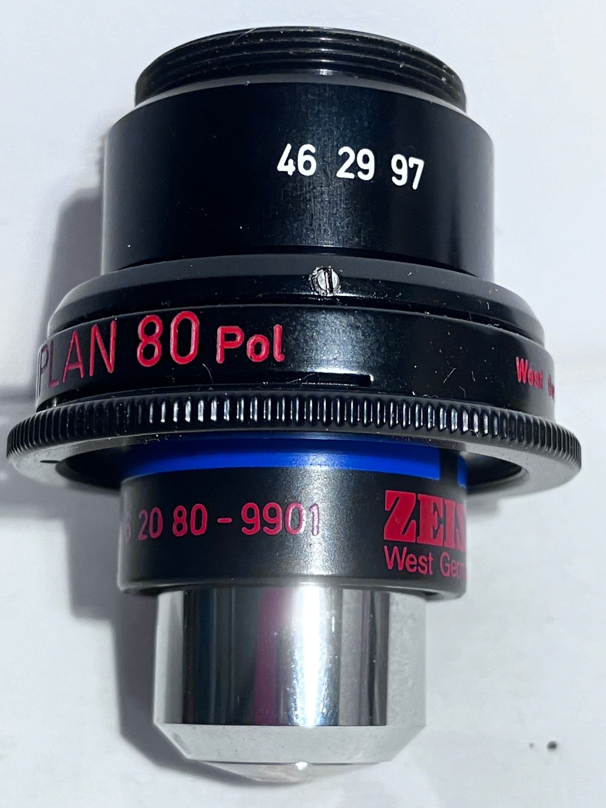 Zeiss INKO Epiplan 80X Reflected Light Microscope Objective 462080-9901 462005-