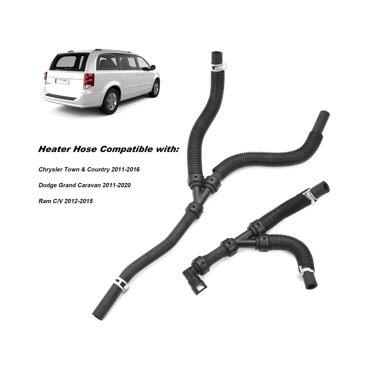 HVAC Heater Hose Assembly Engine Intake Heater Hose Compatible ... FAST USA SHIP