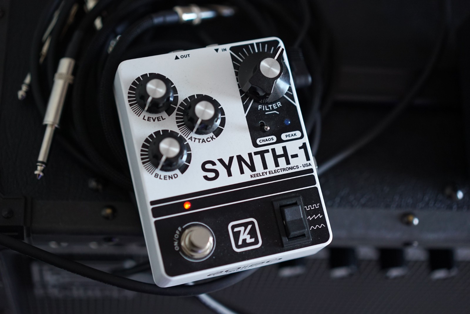 KEELEY SYNTH-1 Reverse Attack Fuzz Wave Generator Pedal Ltd Edition White RARE