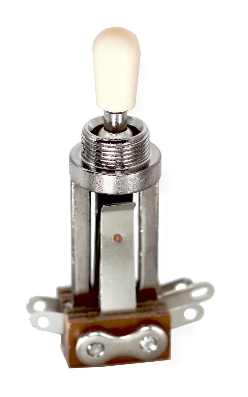 Switch Toggle 3 Way Centralab Long Frame Nickel Ivory Knob