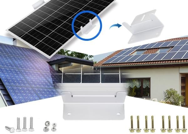 16 Units Solar Panel Mounting Brackets,Z 4 Pack Z Bracket, silvery