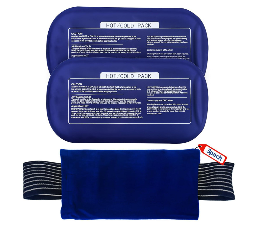 3 Pack Reusable Hot and Cold Ice Packs for Injuries, Knee 3 - Middle