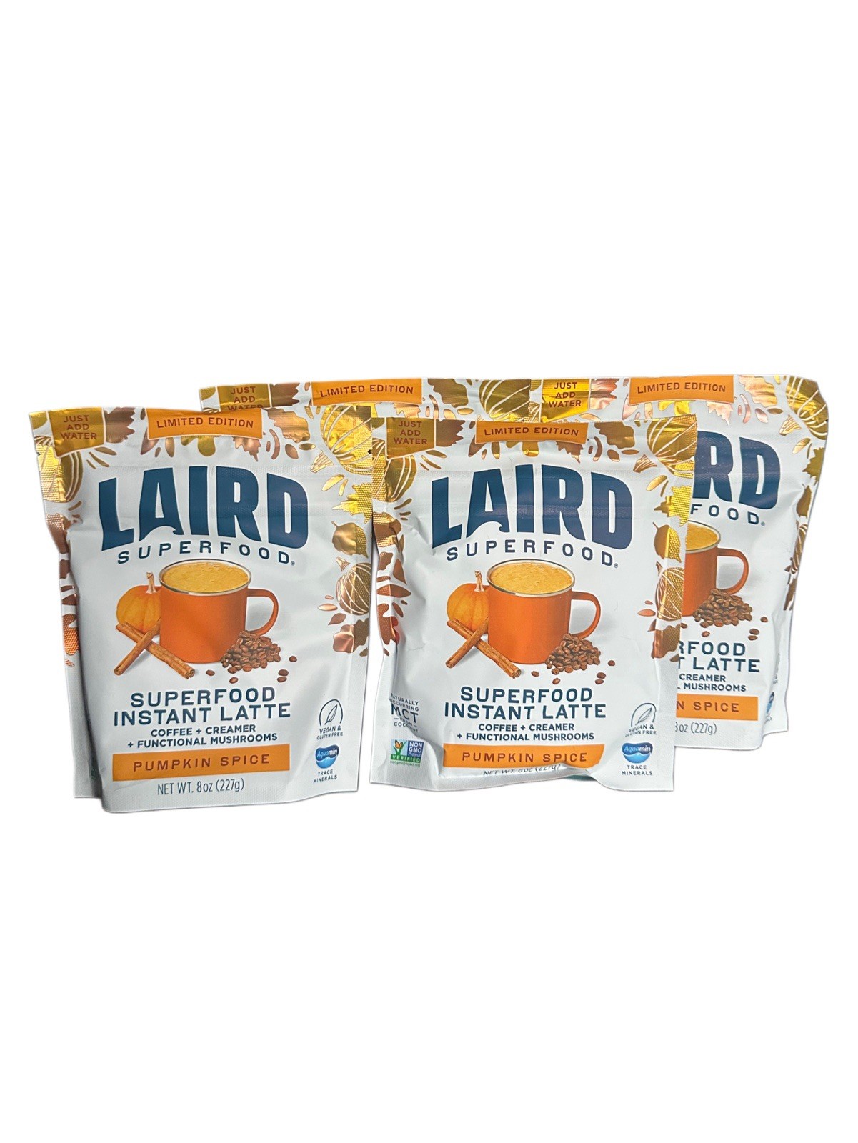Limited Edition Laird Instant Latte Coffee Creamer Mushrooms Pumpkin Spice MCT
