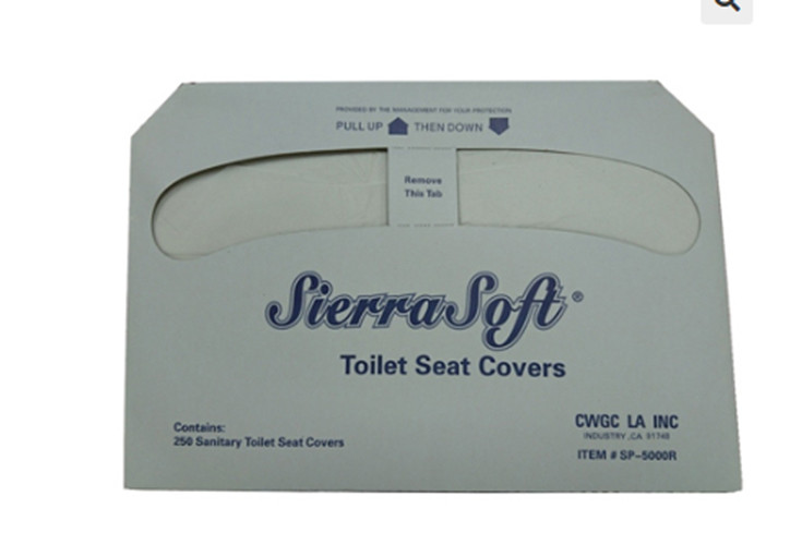SierraSoft Personal Bathroom 1/2 Fold Toilet Seat Covers SP-5000S Case Of 5000