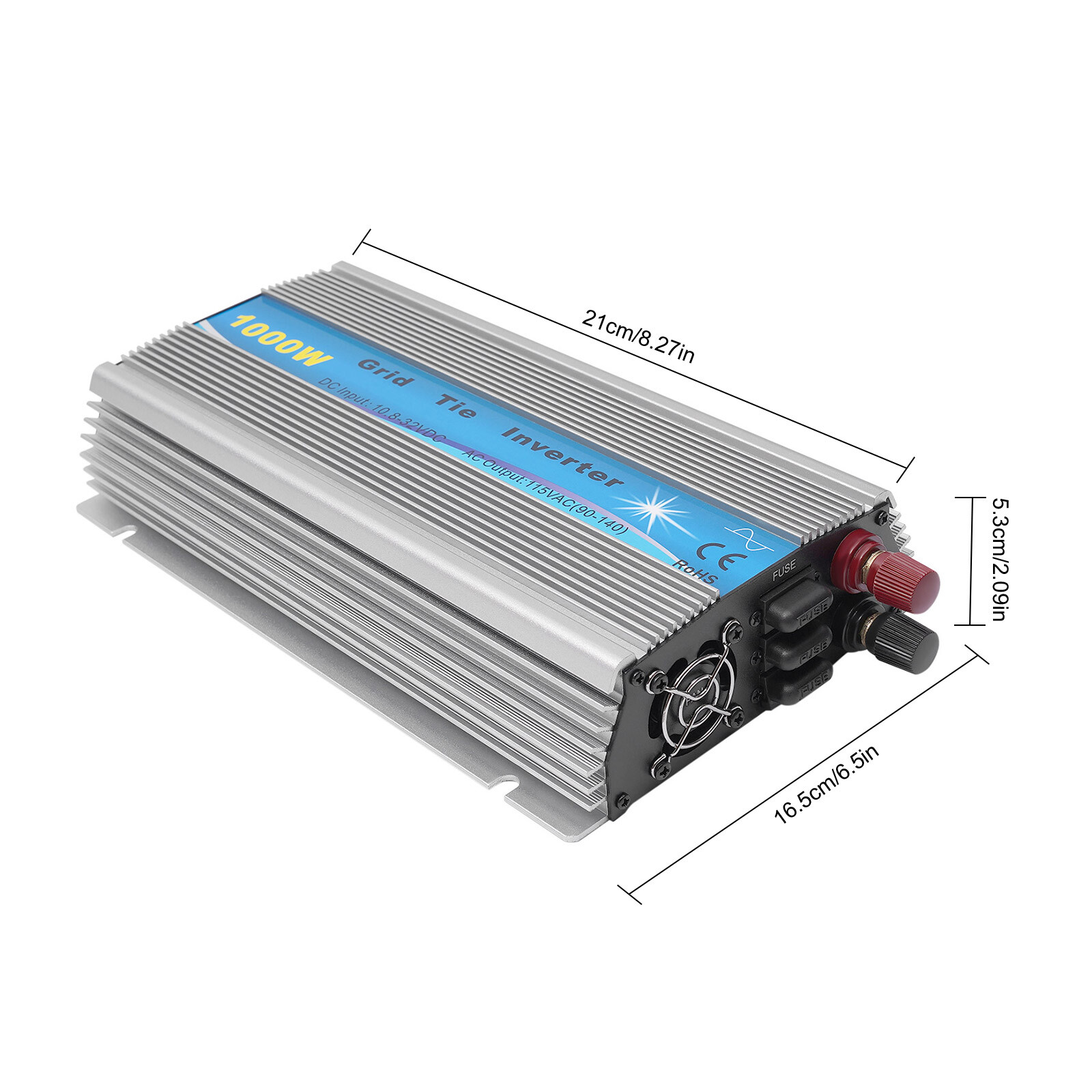 1000W Solar Micro Inverter Grid Tie MPPT Pure Sine Wave DC to AC 110V USA
