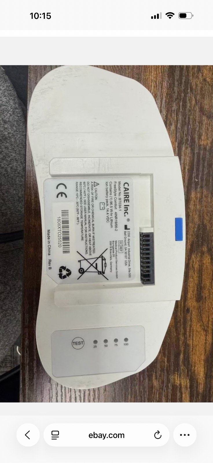 BT034-1 Genuine Caire Portable Battery 4INR1966-2
