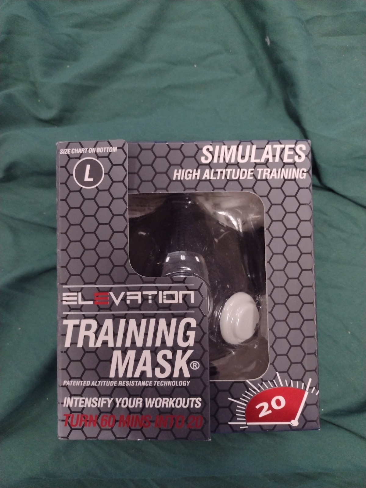 Elevation Training Mask 20 Simulates High Altitude Training Large Small Box Tear