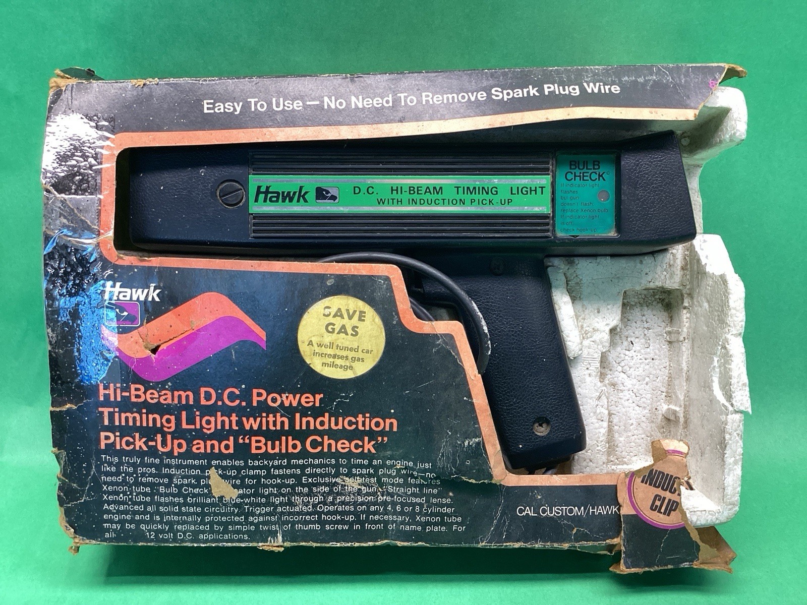Vintage Cal Custom HAWK Induction Engine Timing Light Gun - IN BOX - UNTESTED