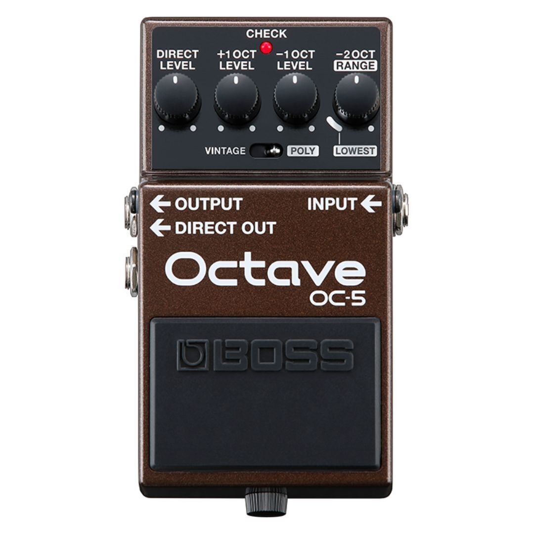 BOSS OC 5 Polyphonic Guitar and Bass Effect Octave Pedal with Range Knob