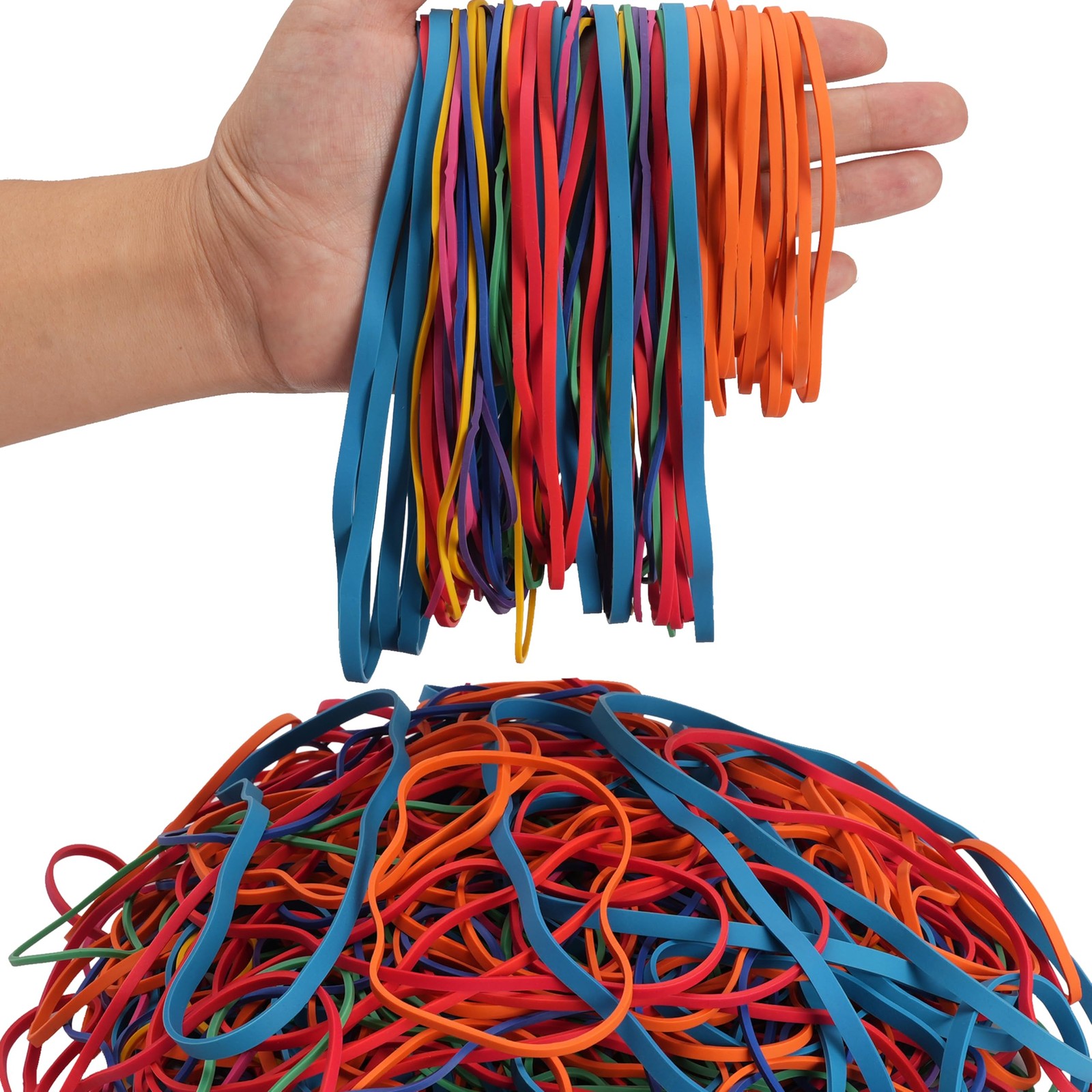 Rubber Bands Assorted Sizes Multicolor 0.5lbs 4 sizes large rubber
