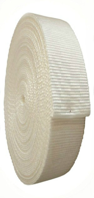 1 INCH 25MM, WHITE POLYPROPYLENE PLAIN WEAVE STRAP WEBBING, 5 METRES