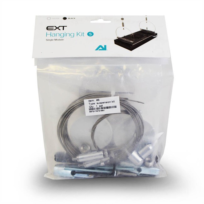 AI Single Light Hanging Kit Black EXT - AquaIllumination (Black Hydra Brackets