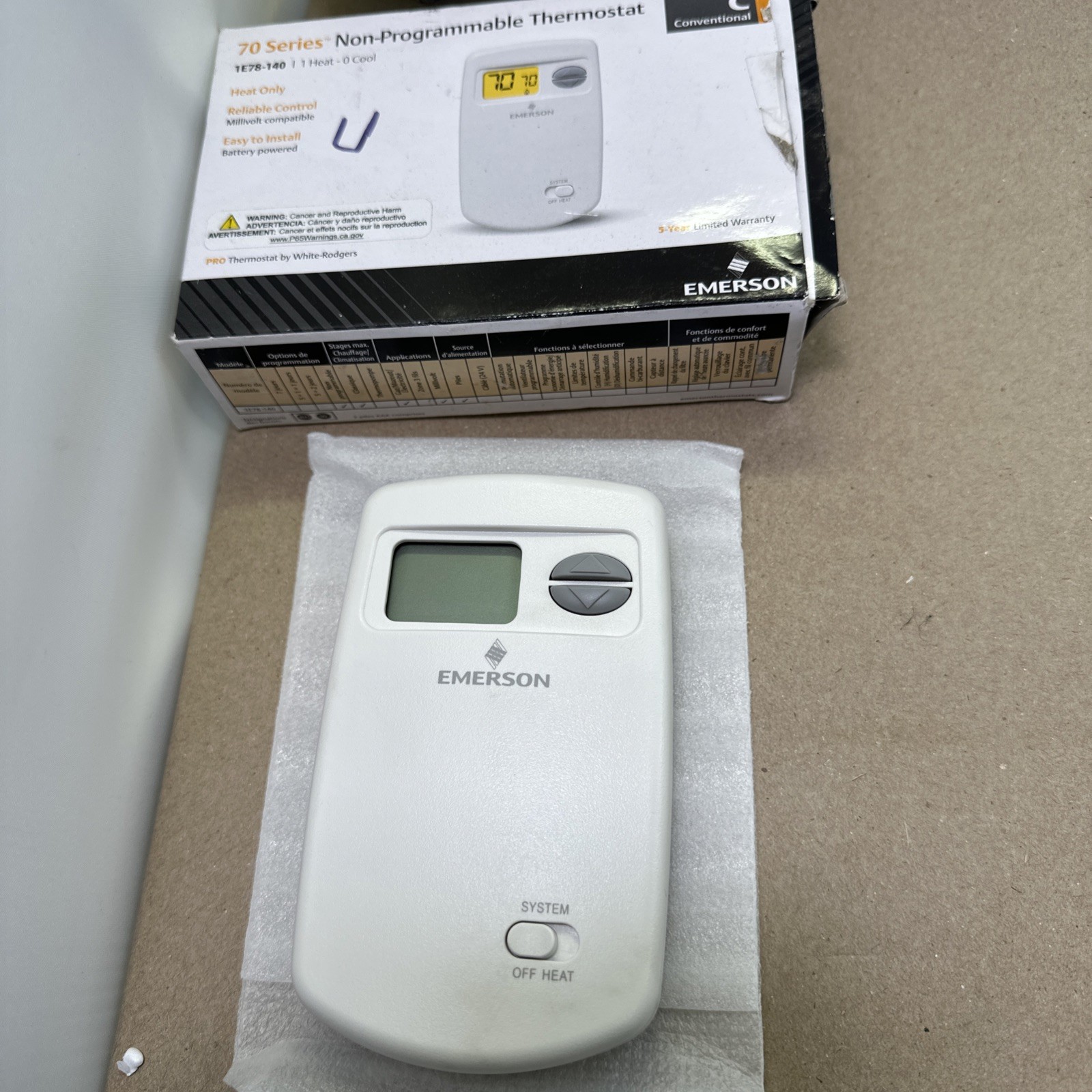Emerson 1E78-140 Non-programmable Thermostat