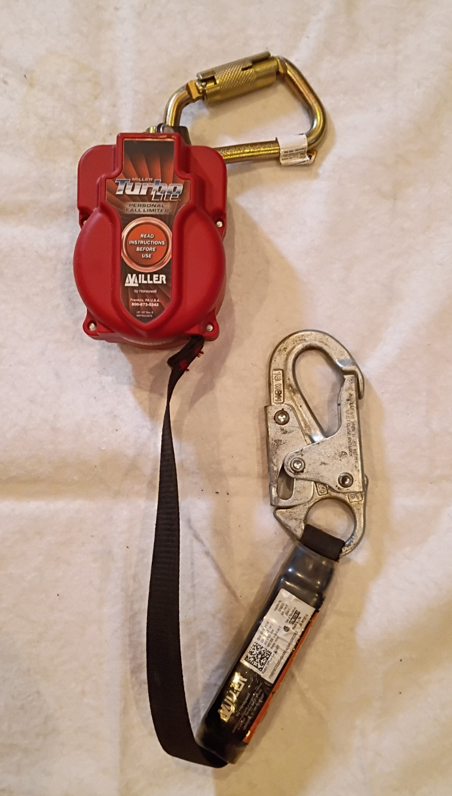 MILLER TURBO LITE PERSONAL FALL LIMITER PROTECTION MFL-1-Z7/9Ft 400lb Limit