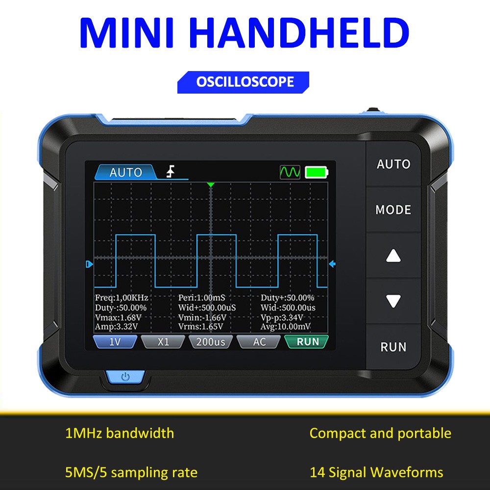 FNIRSI DSO152 DSO153 Handheld Oscilloscope Type-C Portable Digital Oscilloscope
