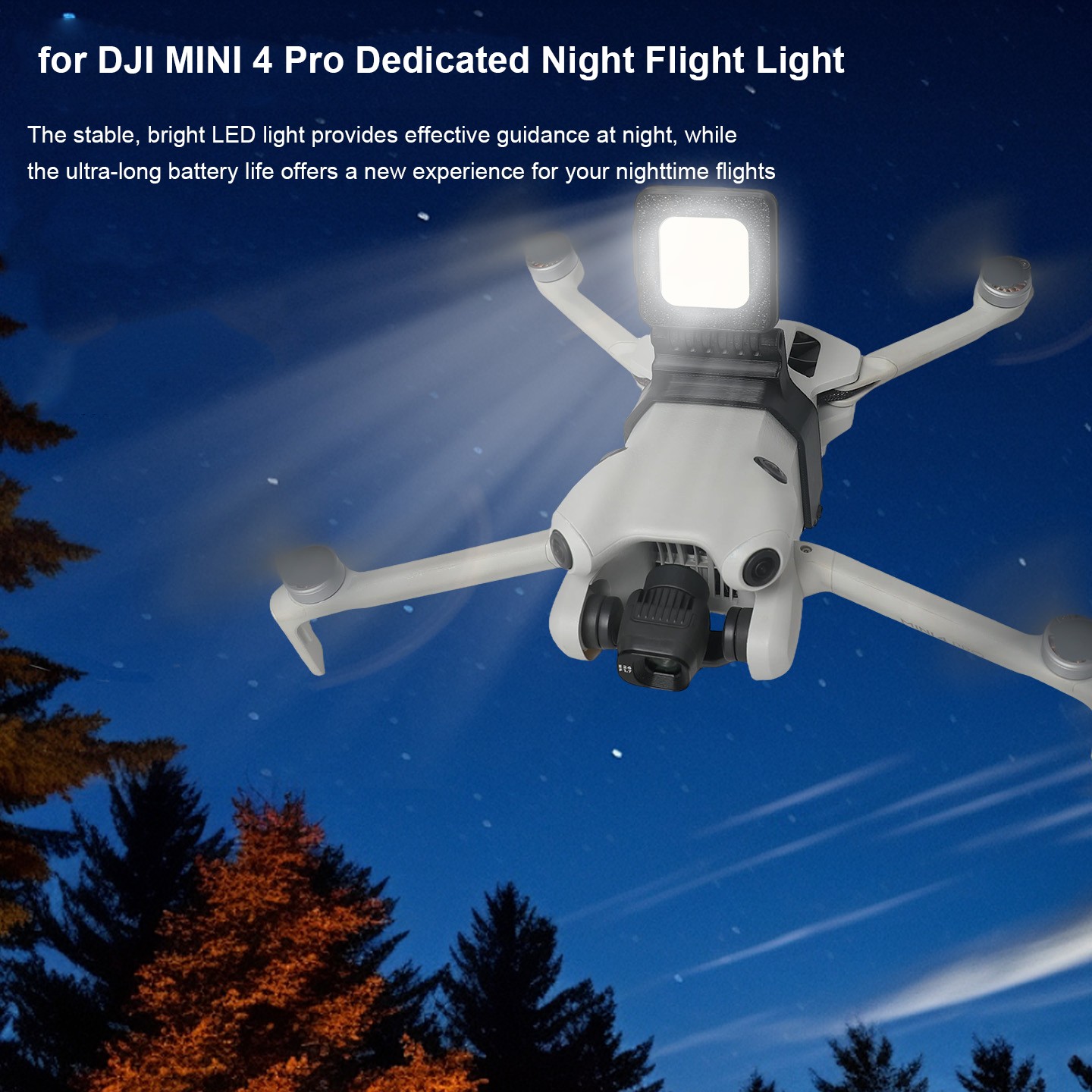 For DJI Mini4 Pro Night Navigation Light with 180° Adjustment Built-in Battery