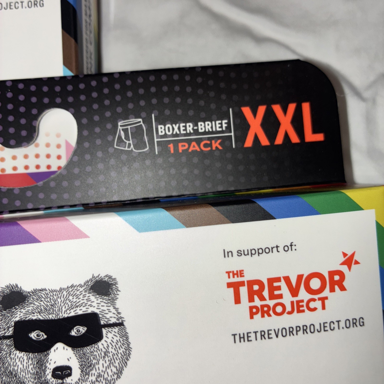 3 Pac Pair Of Thieves Men's Super Fit Mesh Magic Boxer Brief Trevor Project XXL