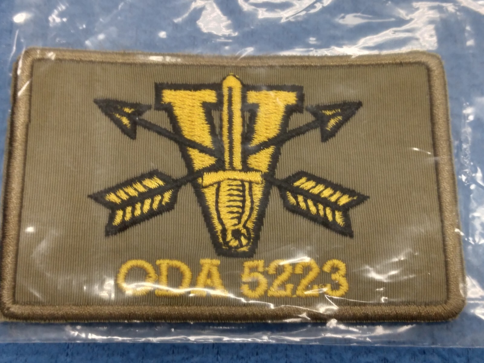 Special Forces ODA - 5223 PATCH - YELLOW LETTERS- SEALED BAG