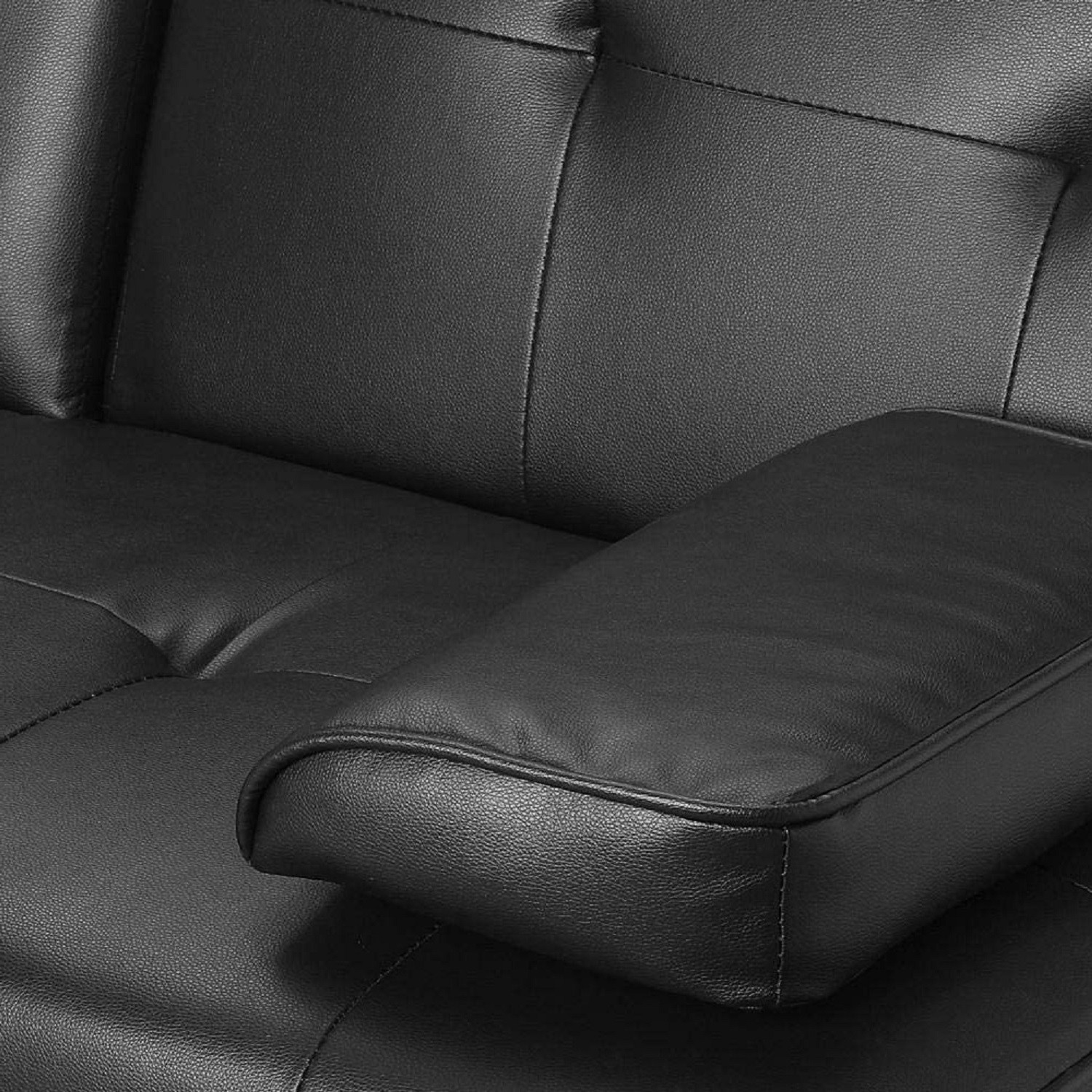 Sofa Bed, Modern Faux Leather Convertible Folding Lounge Sofa