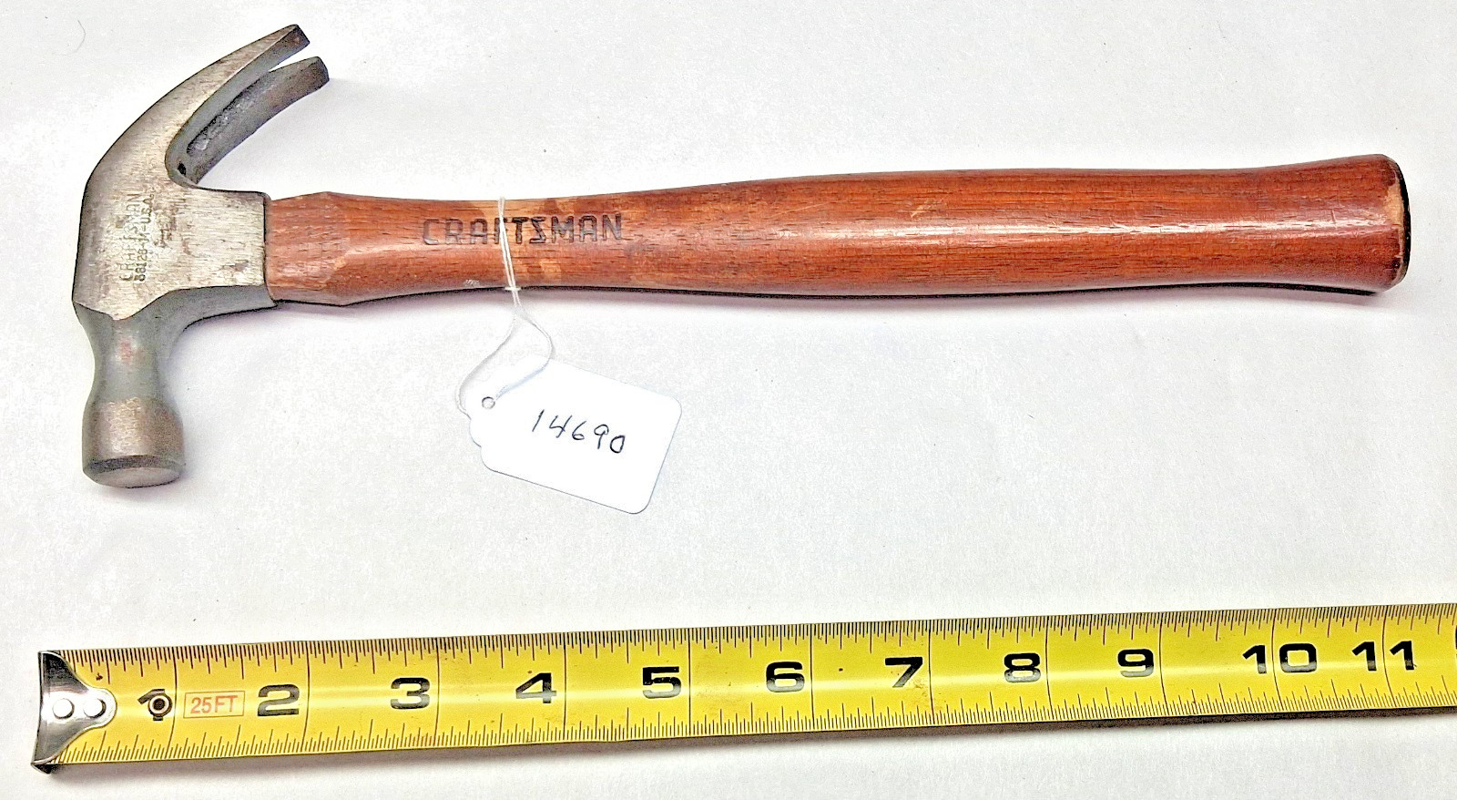 Craftsman No. 38128-M Woodworkers 10 Oz. Small Claw Hammer, 11-1/2" Long, USA